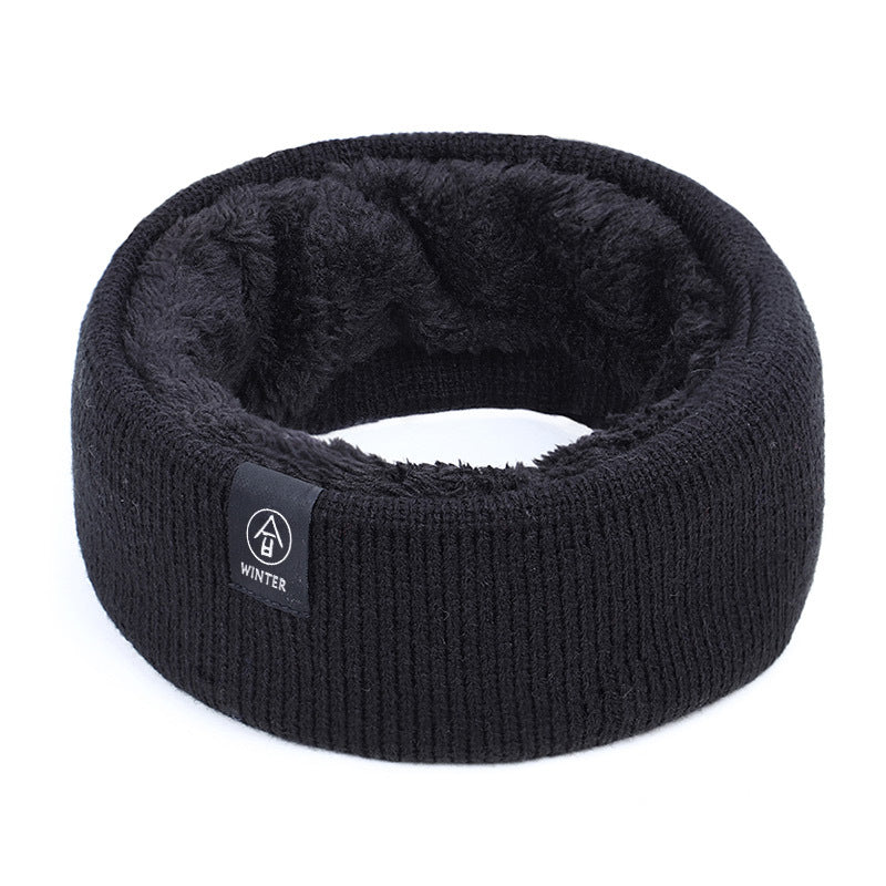 Wholesale Acrylic Solid Color Pullover Warm Knitted Scarf